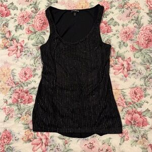 express Black sequin sparkly tank top
